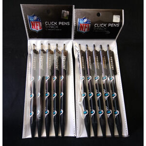 Football Team Jacksonville Jaguars NFL Licensed Lot 10 Pack Black Ink Click Pens